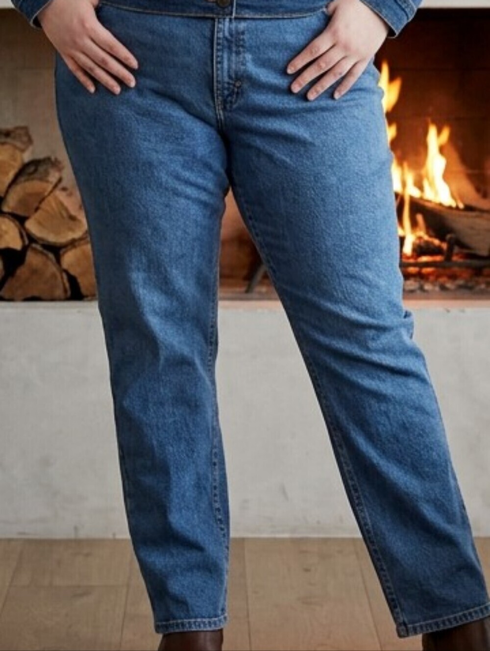 Women's Vintage Plus Size 90s Riders Blue Straight Leg Mom Jeans 18W Grunge
